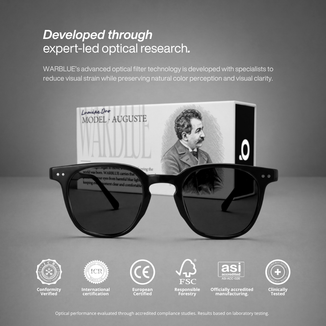 Gafas de sol Auguste – investigación óptica y certificaciones