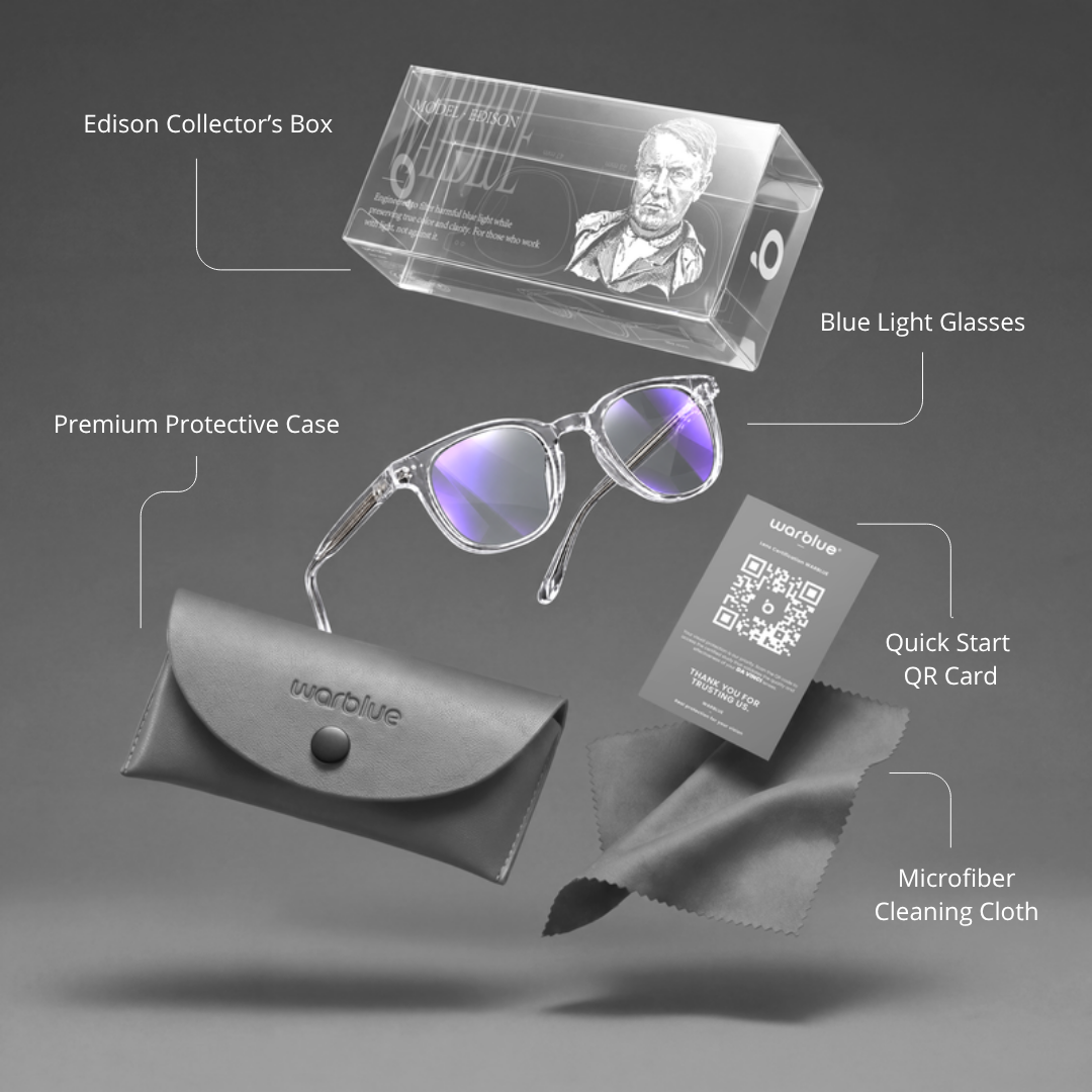 Edison Collector's Box with protective case, QR card and microfiber cloth – Crystal frame